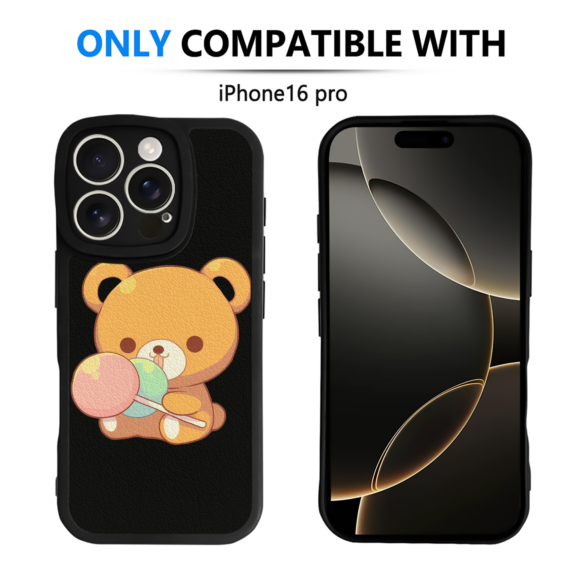 （画像用） リラックマ リラックマ キイロイトリ Rilakkuma Korilakkuma Kiiroitori 【iPhone 16シリーズ対応】シリコンスマホケース（レザー調） 材質：シリコン